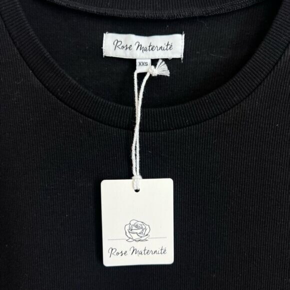 Brand New Rose Maternite Women’s XXS Black Long Bell Sleeve Dress Goth Pregnancy - Picture 8 of 14